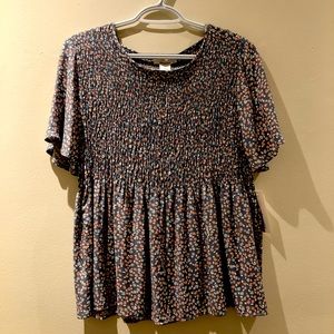 Floral Summer short sleeve tops